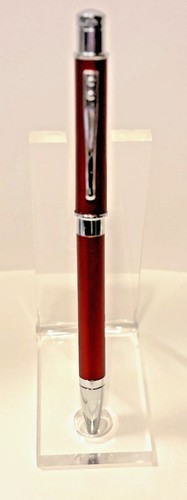 Vintage Cross Pearlescent Vogue Red Sable Ballpoint Pen w/Chrome Trim #AT0362-4 - Picture 4 of 5
