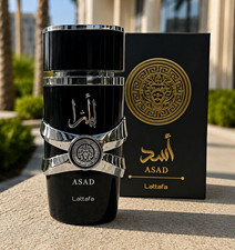 Lattafa Asad Eau de Parfum Spray Fragrance, Regular Size 3.4 fl oz