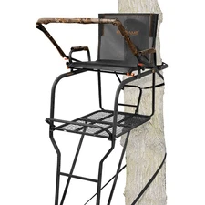 Big Game Hunter HD 1.5 Deer Hunting Ladder Climbing Tree Stand w/Extra Wide Seat