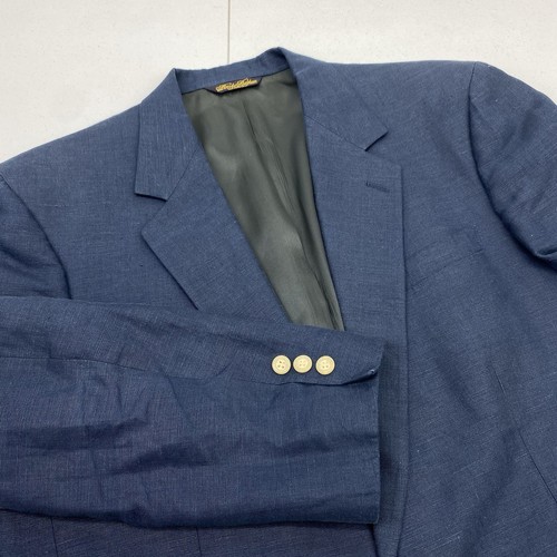 Vintage Brooks Brothers Blazer Mens size 42L Sport Coat Jacket suit Linen Casual