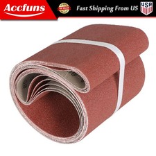 5PCS Sanding Belts 6x48 in 80 Grit Belt Sander Sandpaper aluminum oxide NEW