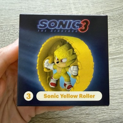 McDonald s Sonic 3 Happy Meal Toy #3 Sonic Yellow Roller 2024 Super Sonic Figure