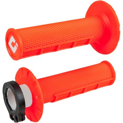 ODI H36HWO V2 Lock-On 1/2 Waffle Grips - Fluorescent Orange Orange