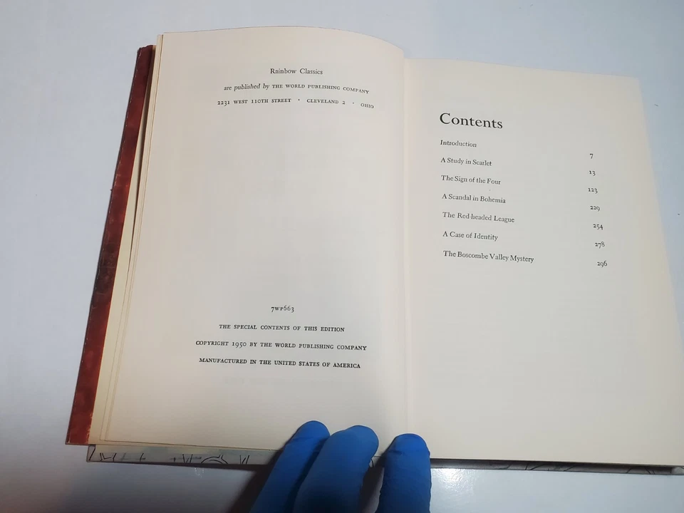 The Book of Sherlock Holmes Arthur Conan Doyle 1950 Rainbow Clas R-28 READ DESC. - Image 4 of 4