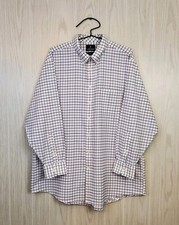 STAFFORD TRAVEL Wrinkle Free Oxford Fitted 18 34 - 35 Long Sleeve Button Down