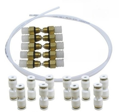For Mercedes 5m Suspension Air Line Hose+Repair Straight Connectors x4MM+Valves