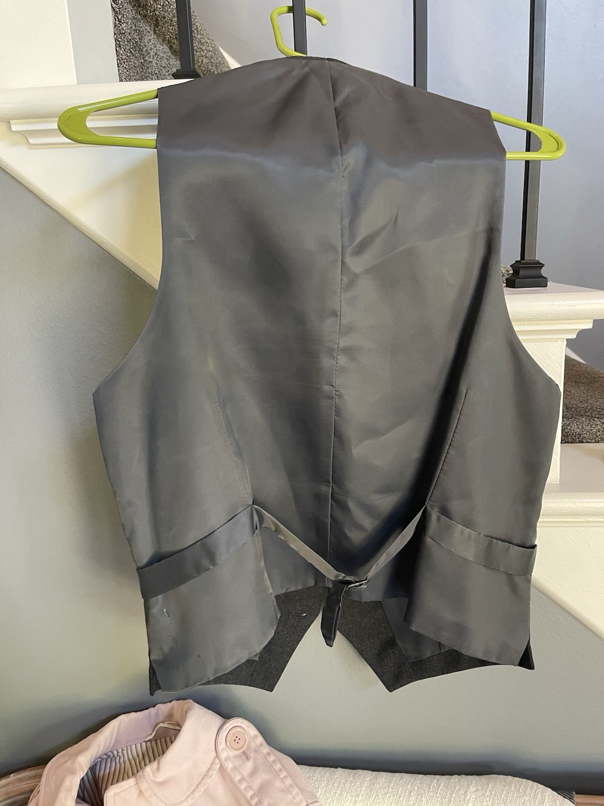 Hand Painted Wool Vest R38 Billiards Scene. One of A Kind. Hand Made By Colleen