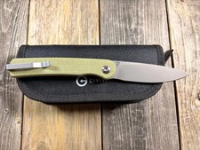 Civivi Knives Stylum Folder C20010B-B 10Cr15CoMoV Steel Olive Micarta