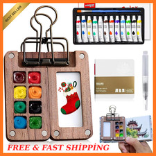 Tobios Watercolor Kit, Tobios Mini Watercolor Paint Set, 12 Color Mini Waterc...