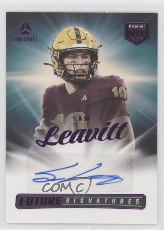 2025 Panini Luminance Future Signatures NIL Purple Sam Leavitt #NIL-SLT Auto