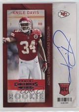 2013 Panini Contenders Short Print Rookies Knile Davis #219 Auto 15w6