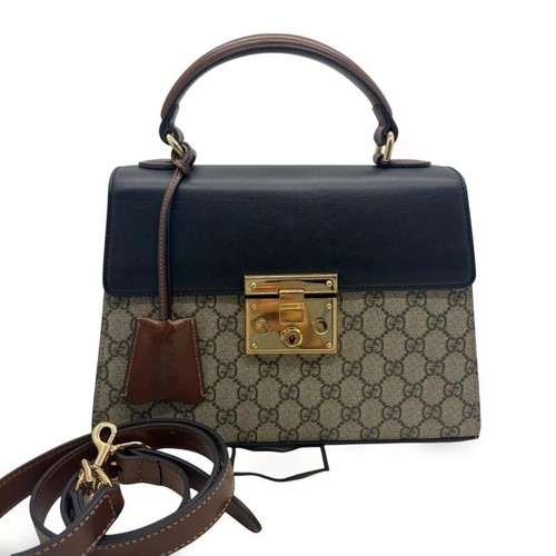 GUCCI Padlock GG Supreme 2way Shoulder Bag Gift Present 0821