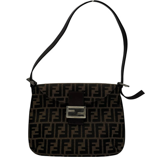 FENDI Zucca One Shoulder Brown Canvas Shoulder Bag #2253