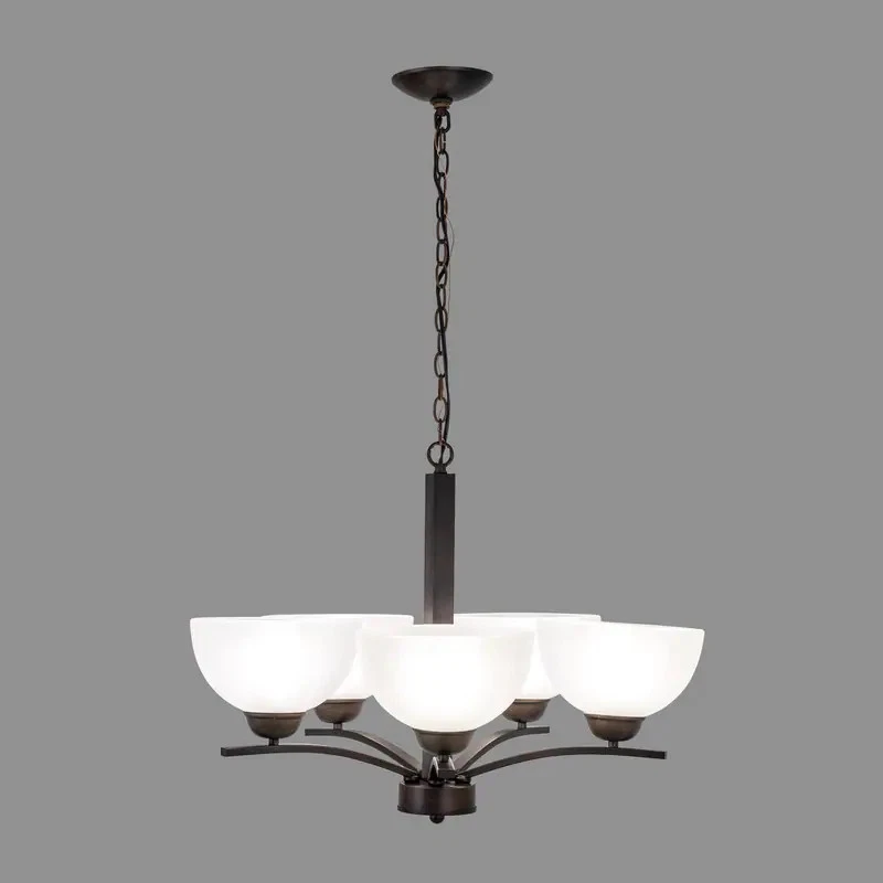 Lámpara de araña café 5 luces Yosemite Home Decor Alta Peak Collection Foto 2 de 4