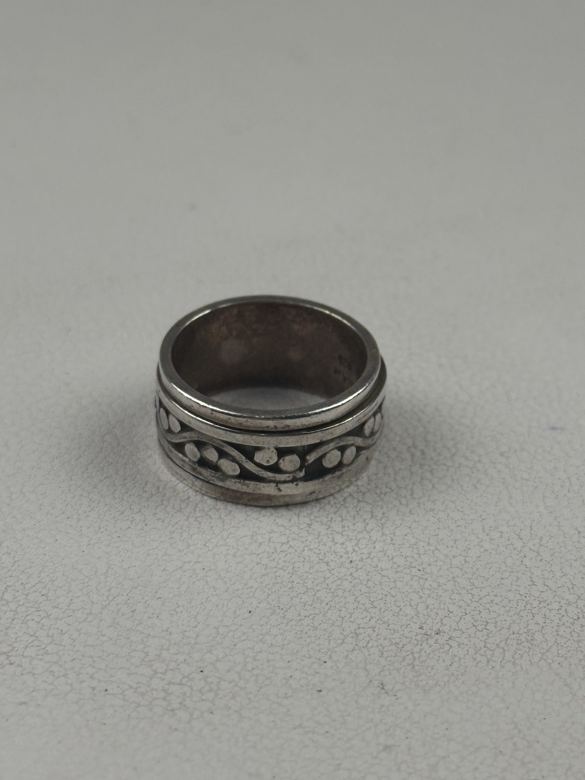 Geoart Sterling Silver Ring Patterned Size 6.5 - image 4
