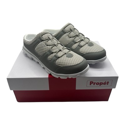 Propet Travelactiv Slide Womens 10 M (B) Grey Mule Clog Casual Shoes WAT011M