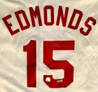 Jim Edmonds Signed Majestic Jersey Auto Tristar MLB Authentic Holo Cardinals XL
