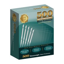 GOLD SEAL 500/Box Clear Heavyweight Poly Sheet Protectors, 8.5" x 11"