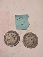 1907-P And 1908-S Philippines Silver 50 Centavos Foreign Coins
