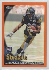 2010 Topps Chrome Rack Pack Orange Refractor Emmanuel Sanders #C106 0u7