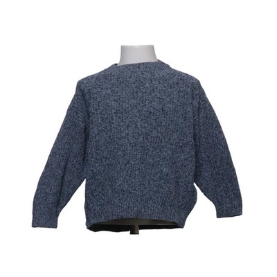 H&M, Strickpullover, Größe: 110/116, Blau/Grau/Weiß, Baumwolle, Grobstrick #Ool