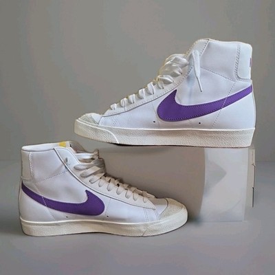 SIZE 7.5  Men s New Nike Blazer Mid '77 Vintage White/ University Gold/Purple