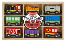 Melissa  Doug Wooden Train Cars 8-Piece Set