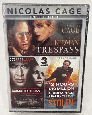 Nicolas Cage (DVD 2018) NEW SEALED! 3 Films! Trespass / Bad Lieutenant / Stolen