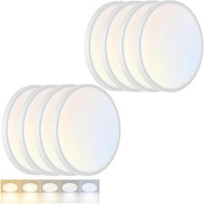 8 Pack LED Flush Mount Ceiling Light,7Inch 15W,3000K/3500K/4000K/5000K/6500K ...
