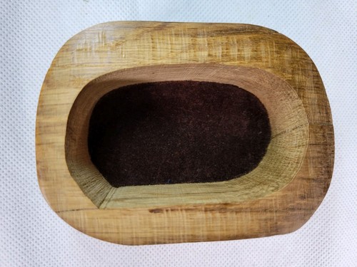 Trinket Box Jewellery Wood Reclaimed Oak Beam 200 Years Old Lined Base Rare - Picture 9 of 14