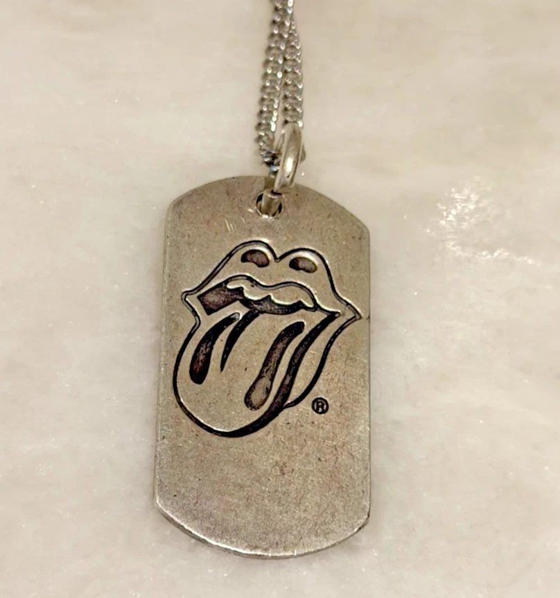 ジャンクChrome Hearts ローリング・ストーンズ ペンダント 2002 Chrome Hearts Rolling Stones Dog Tag Pendant 2002 SV925 Limited