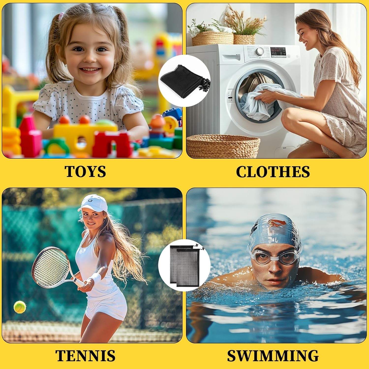 10 Pc Mesh Bag Mesh Drawstring Bag Mesh Storage Bags Net Bag Mesh bags