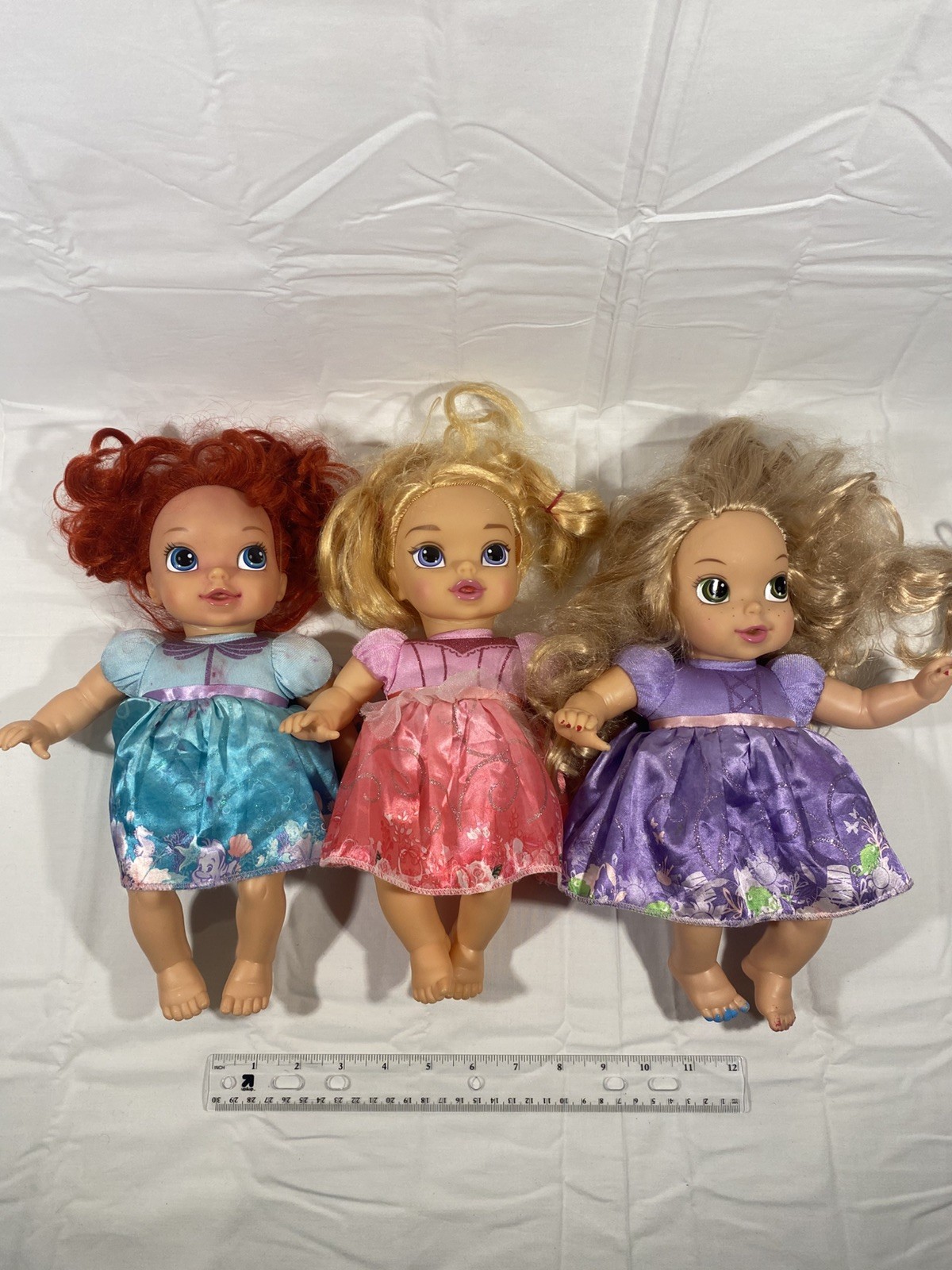 3 My First Disney Princess AURORA RAPUNZEL  ARIEL Baby Doll 