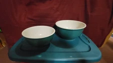 11 In Large And 8 In Medium Size Ceramic Bowls. Unknown Maker.