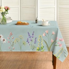 Spring Tablecloth 52 70 Inch Rectangular, 52" x 70" Rectangular Green