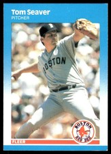 Tom Seaver 1987 Fleer #45 Boston Red Sox FREE SHIPPING AutographDen