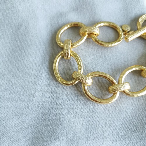 Julie Vos Alligator Gold Link Bracelet Without dust bag / card - Picture 4 of 4