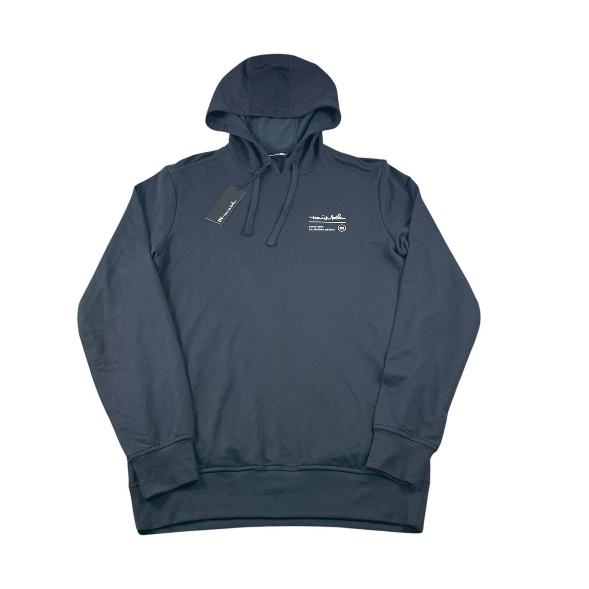 NWT Travis Mathew Black Hoodie Unlikely Event Pima Cotton Blend