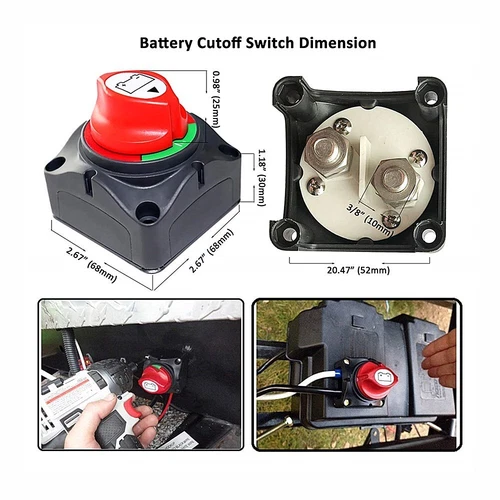 2X Battery Switch Disconnect Isolator Master Power Cut-Off ON/Off For RV ATV Car - Picture 7 of 17