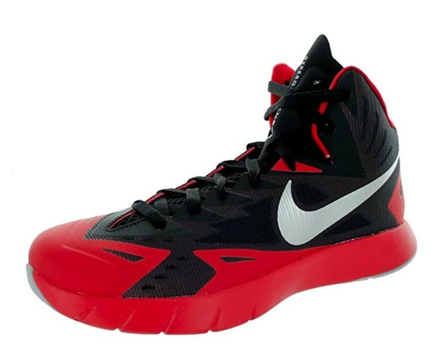 NIKE Men's Lunar Hyperquickness Basketball Shoes (Black / Redwolf Grey