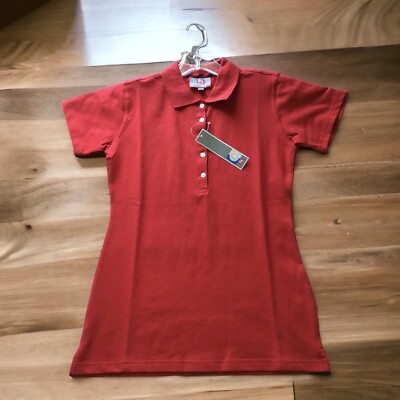Pennington & Bailes Red Work/School Uniform Polo Shirt Size S NWT