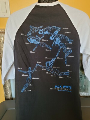 Jack White Tour Shirt Medium Boarding House Reach 2018 White  