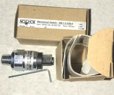 #ad #ad NOSHOK 200 1 2 3 30 4 Pressure Switch 3 30 Psig Spdt. $35.00
