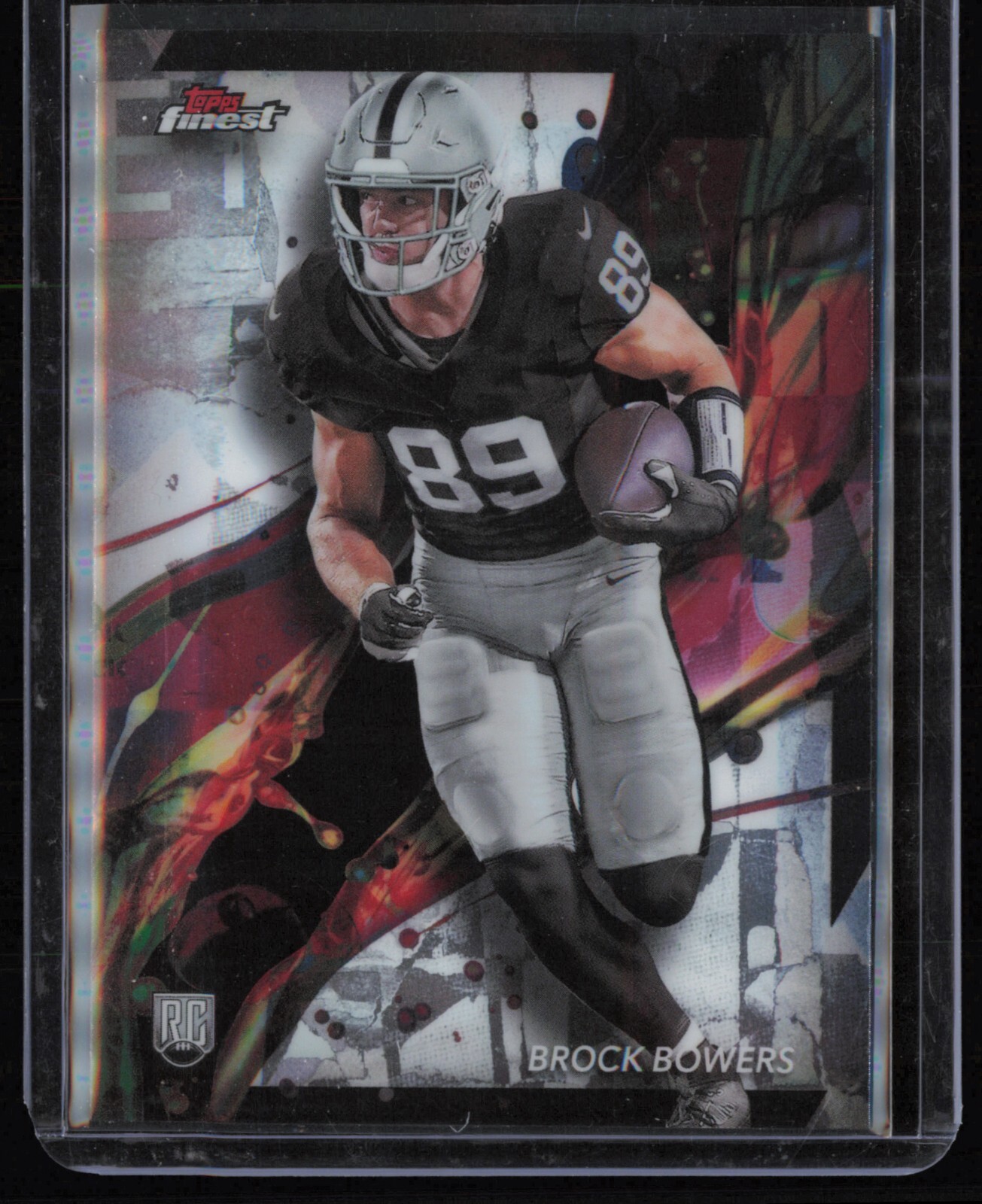 2024 Topps Finest Rookie Brock Bowers #82 Las Vegas Raiders RC