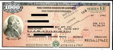 UNITED STATES $1000 NICE VIGNETTE OF BENJAMIN FRANKLIN SAVINGS BOND - CANCELLED!