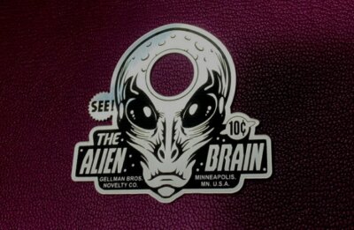CUSTOM VINTAGE STYLE THE ALIEN BRAIN DOOR PEEP HOLE COVER PLATE OUTER SPACE!