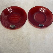 2 Royal Ruby Anchor Glass 