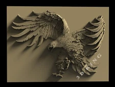 3D STL Model FLYING EAGLE8 for CNC Router Printer Engraver Carving Aspire Artcam