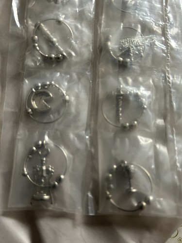 Menge 12 Metall Weinglas Charms Käsekorb Trauben Weinflasche Fass Chalic - Bild 5 von 13
