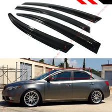 3D WAVY SHAPE STYLE SMOKE WINDOW VISOR SHADE FOR 09-2013 KIA FORTE 4 DOOR SEDAN